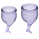 Набор фиолетовых менструальных чаш Feel secure Menstrual Cup (фиолетовый)