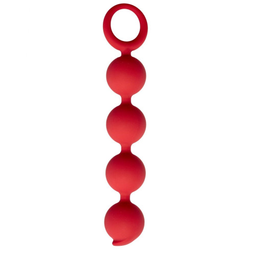 Бордовая анальная цепочка Appulse - 15 см. (бордовый)