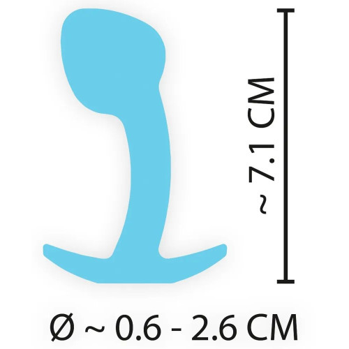 Голубая анальная втулка Mini Butt Plug - 7,1 см. (голубой)