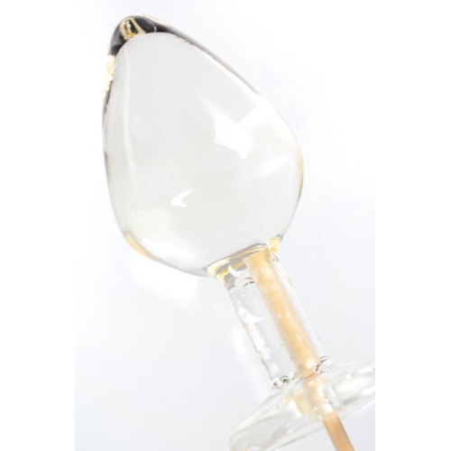 Прозрачный леденец в форме большой анальной пробки со вкусом пина колада (прозрачный)