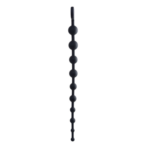 Черные анальные бусы Cephei - 33,5 см. (черный)