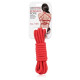 Красная хлопковая веревка для связывания - 3 м. (красный)