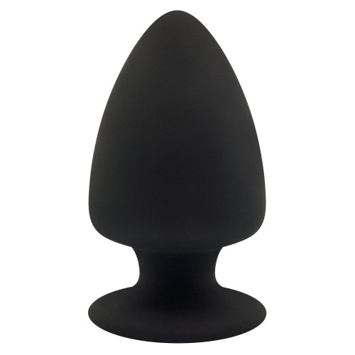 Черная анальная втулка Premium Silicone Plug M - 11 см. (черный)