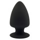 Черная анальная втулка Premium Silicone Plug M - 11 см. (черный)