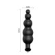 Черная анальная виброцепочка с пультом управления - 11,8 см. (черный)