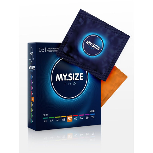 Презервативы MY.SIZE размер 57 - 3 шт. (прозрачный)