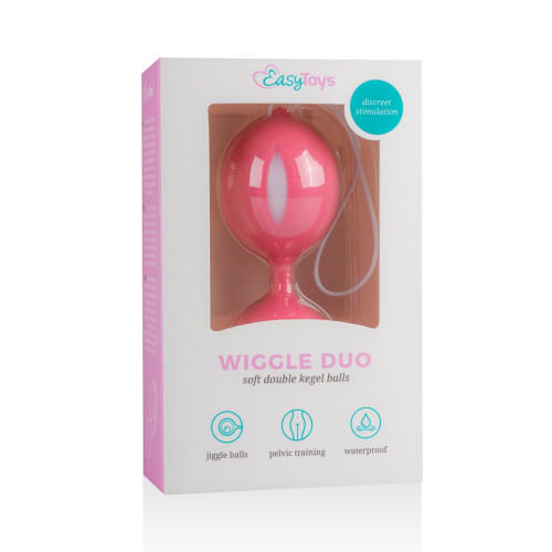 Розовые вагинальные шарики Wiggle Duo (розовый)