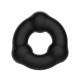 Черное эрекционное кольцо с 3 шариками (черный)