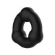 Черное эрекционное кольцо с 3 шариками (черный)