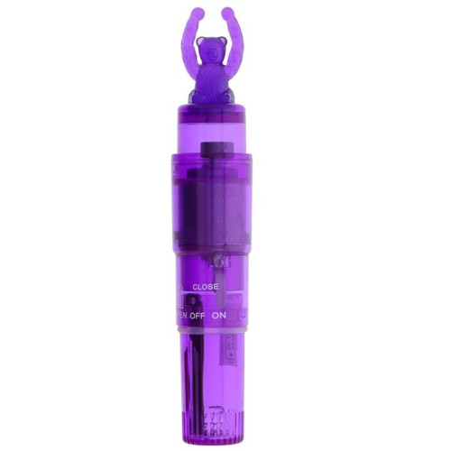 Фиолетовый клиторальный стимулятор-ракета с мишкой GOOD VIBES BEAR VIBRATOR (фиолетовый)