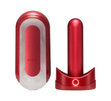 Красный мастурбатор Flip Zero Red & Warmer с подогревом (красный)