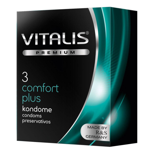 Контурные презервативы VITALIS PREMIUM comfort plus - 3 шт. (прозрачный)