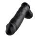 Чёрный фаллоимитатор-гигант 12  Cock with Balls - 30,5 см. (черный)
