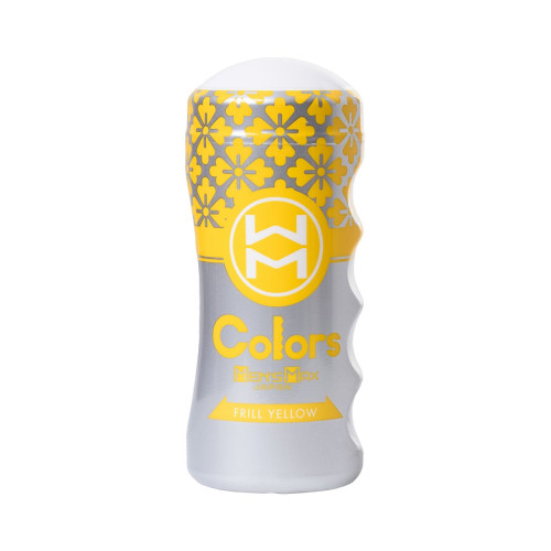 Мультирельефный мастурбатор MensMax Colors - Frill Yellow (белый)