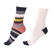 Цветные бамбуковые носочки (2 пары в упаковке) (разноцветный|S-M-L)