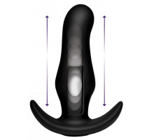 Черная анальная вибропробка Kinetic Thumping 7X Prostate Anal Plug - 13,3 см. (черный)