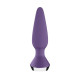 Фиолетовая анальная пробка с вибрацией Satisfyer Plug-ilicious 1 - 13,5 см. (фиолетовый)