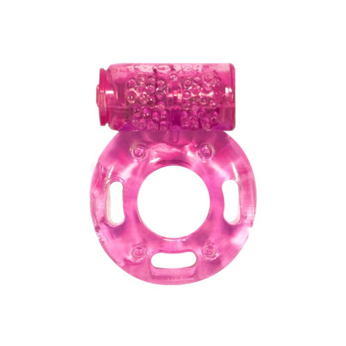 Розовое эрекционное кольцо с вибрацией Rings Axle-pin (розовый)