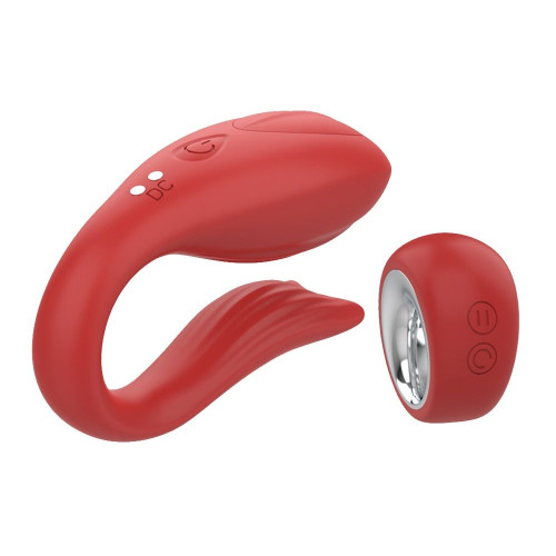 Красный вибратор для пар Pandora (красный)