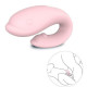 Нежно-розовый вибромассажер для пар WINTER с пультом ДУ (нежно-розовый)