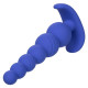 Синяя анальная пробка Cheeky X-6 Beads - 12,75 см. (синий)