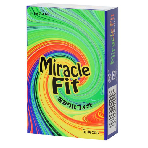 Презервативы Sagami Miracle Fit - 5 шт. (розовый)