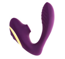 Фиолетовый вибромассажер с двойной стимуляцией Mave (фиолетовый)