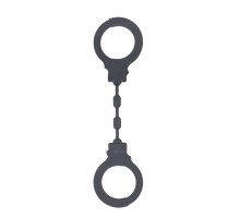 Темно-серые силиконовые наручники (темно-серый)