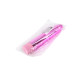 Розовый глянцевый пластиковый вибратор - 14 см. (розовый)