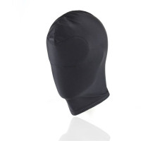 Черный текстильный шлем без прорезей для глаз (черный)