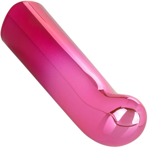 Розовый изогнутый мини-вибромассажер Glam G Vibe - 12 см. (розовый)