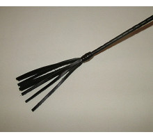 Длинный витой стек с наконечником в форме кисточки - 85 см. (черный)
