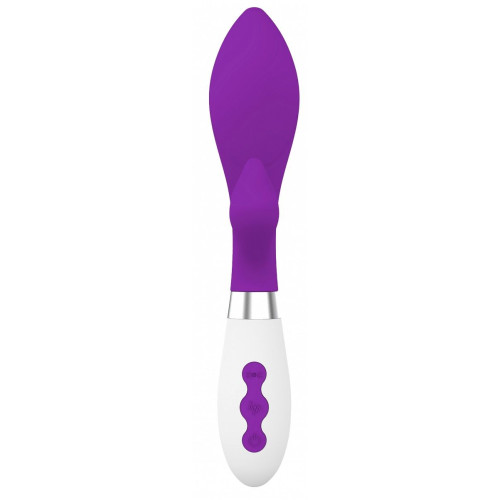 Фиолетовый вибратор-кролик Achelois - 21,8 см. (фиолетовый)