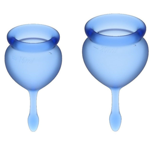 Набор синих менструальных чаш Feel good Menstrual Cup (синий)