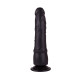 Чёрный фаллоимитатор на присоске - 19,3 см. (черный)
