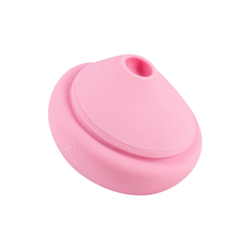 Розовый вакуум-волновой вибратор в форме капкейка (розовый)