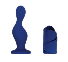 Мужской набор в синем цвете In s & Out s: вибромастурбатор и анальный плаг (синий)