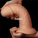 Телесный фаллоимитатор-гигант 9.5 Realistic Curved Dildo - 24 см. (телесный)