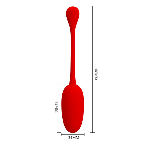 Красное перезаряжаемое виброяйцо Knucker (красный)