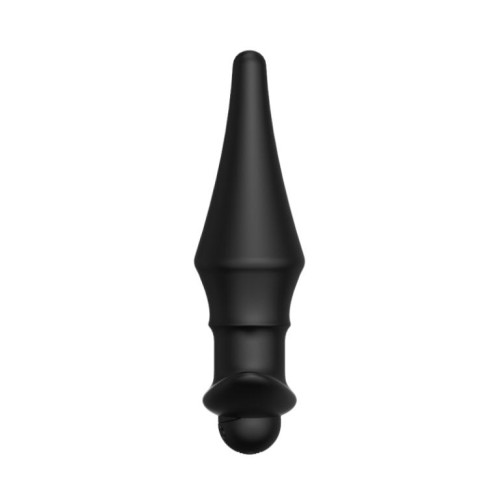 Черная перезаряжаемая анальная пробка №08 Cone-shaped butt plug - 13,5 см. (черный)
