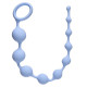 Голубая анальная цепочка Long Pleasure Chain - 35 см. (голубой)