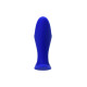 Синяя силиконовая расширяющая анальная пробка Bloom - 8,5 см. (синий)