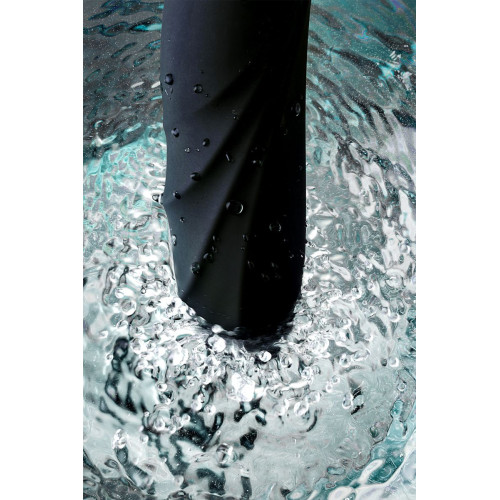 Чёрный вибратор WANAME Storm со стимулирующими рёбрами - 22,5 см. (черный)