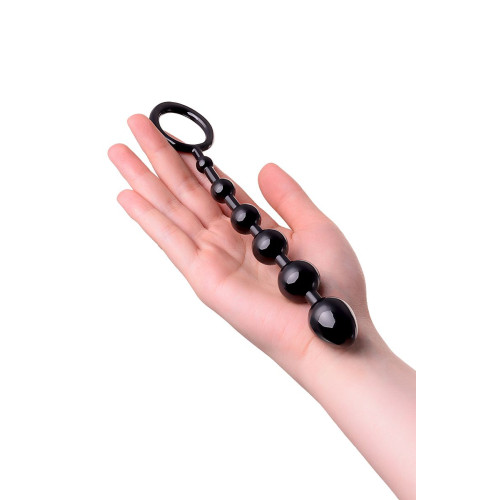 Анальная цепочка черного цвета A-toys - 19,8 см. (черный)