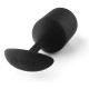 Чёрная пробка для ношения B-vibe Snug Plug 4 - 14 см. (черный)