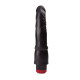 Чёрный вибромассажер-реалистик - 19,3 см. (черный)