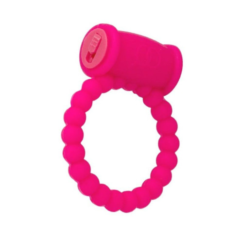 Розовое виброкольцо на пенис A-toys из силикона (розовый)