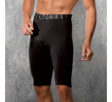 Мужские трусы-боксеры длиной до колена (черный|XL)