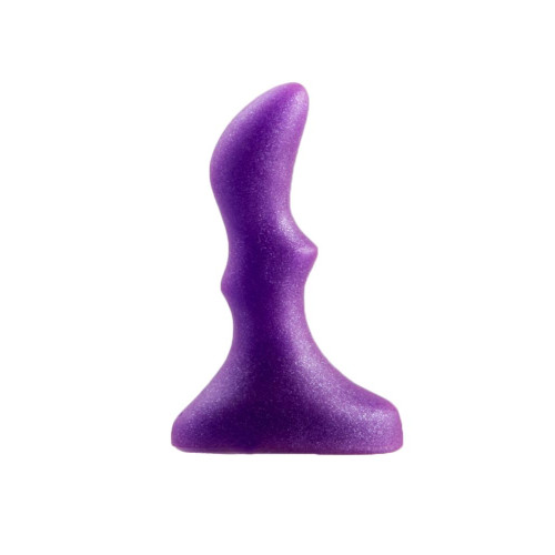 Фиолетовый анальный стимулятор Small ripple plug - 10 см. (фиолетовый)