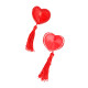 Сексуальные пэстис в форме сердец с кисточками (красный)